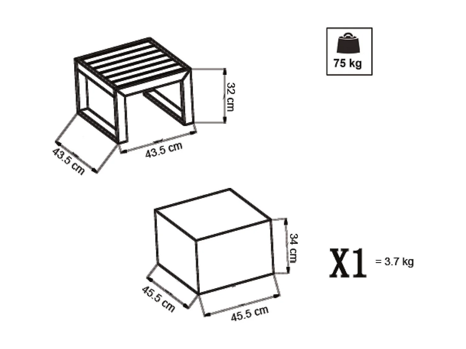 MilaniHome.it - Tavolino Salotto Giardino Quadrato Fisso 45x45 Bianco Da Esterno Per Ristorante Agriturismo Albergo Lettinodi coloreBianco