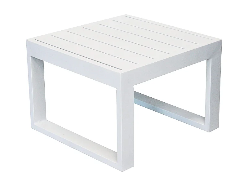 MilaniHome.it - Tavolino Salotto Giardino Quadrato Fisso 45x45 Bianco Da Esterno Per Ristorante Agriturismo Albergo Lettinodi coloreBianco