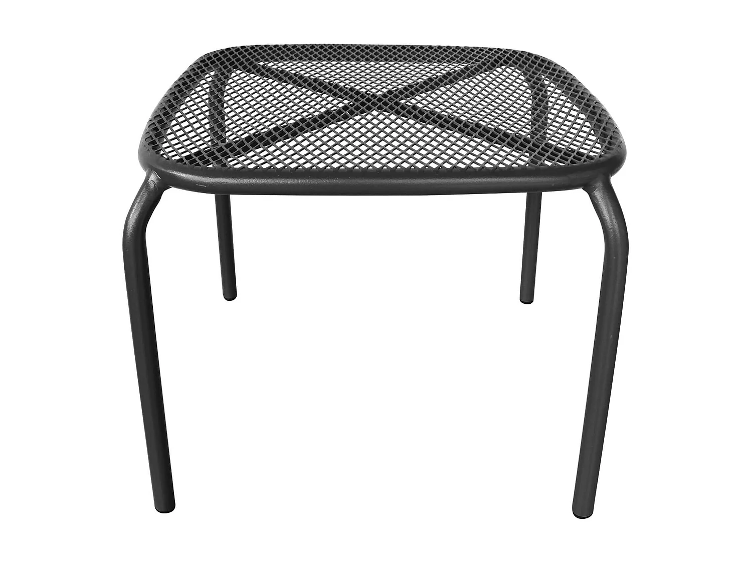 MilaniHome.it - Tavolo In Metallo Per Bar Da Esterno Giardino, Cm 41x41x43,5 H Colore Grigio scurodi coloreGrigio scuro