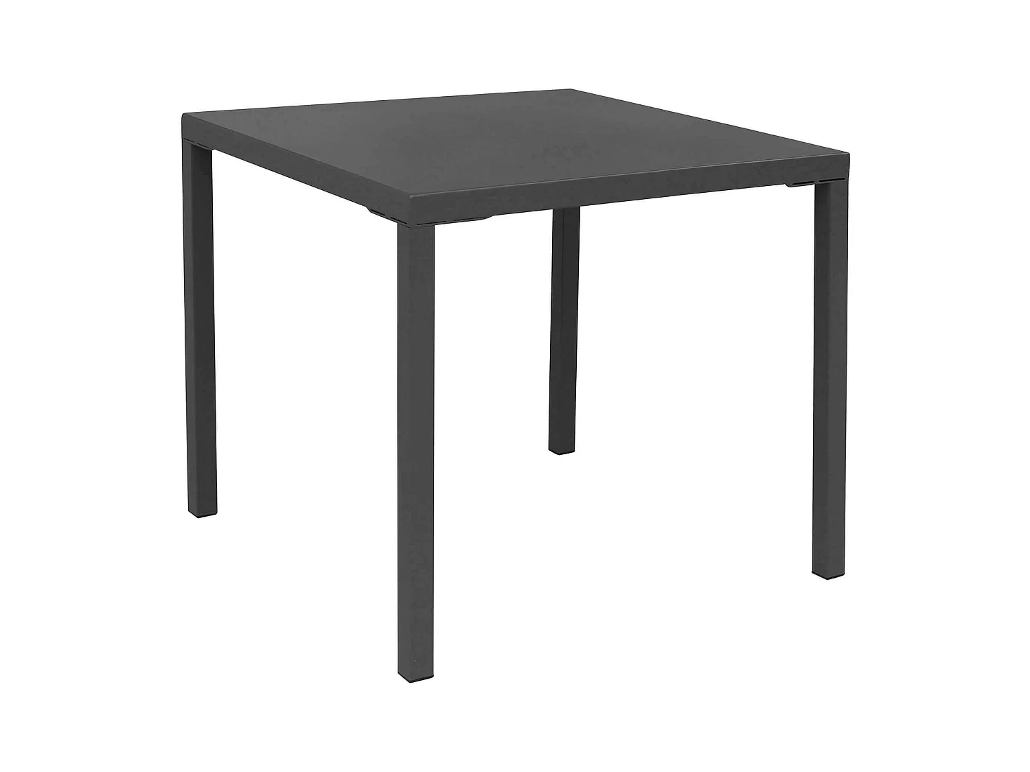 MilaniHome.it - Tavolo Quadrato Fisso In Ferro Nero 80x80 Per Esterno Giardino, Portico, Ristorante, Gelateria Bar Hotel Albergodi coloreAntracite