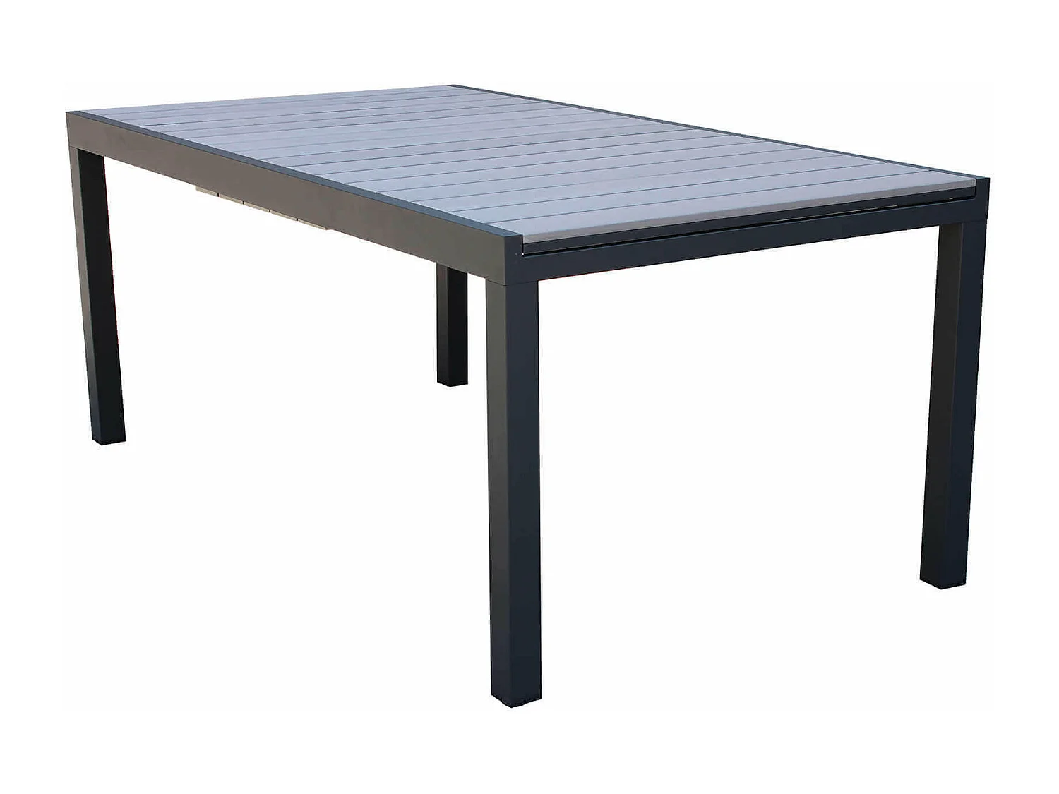 MilaniHome.it - Tavolo Rettangolare Allungabile In Alluminio taupe E Polywood 180/240x100 Da Esterno Giardino, Per Ristorantedi coloreAntracite