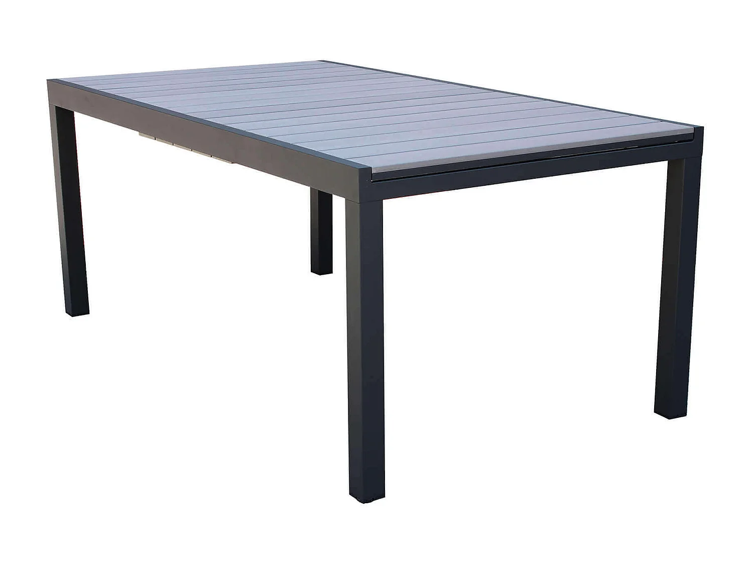 MilaniHome.it - Tavolo Rettangolare Allungabile In Alluminio taupe E Polywood 180/240x100 Da Esterno Giardino, Per Ristorantedi coloreAntracite