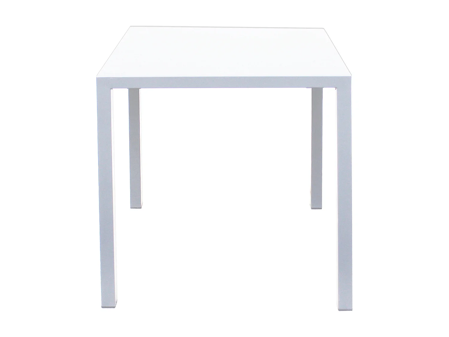 MilaniHome.it - tavolo da esterno autolivellante in acciaio di design moderno industrial cm 70 x 70 x 74 hdi coloreBianco