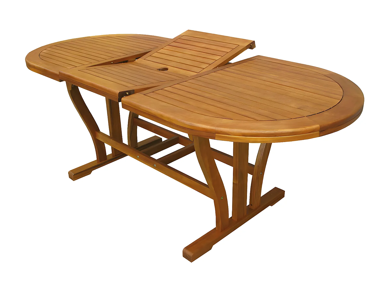 MilaniHome.it - Tavolo Ovale Allungabile In Legno Di Acacia 150/200x90 Per Esterno Giardino Portico Ristorante Bar Hotel Albergo Agriturismodi coloreMarrone