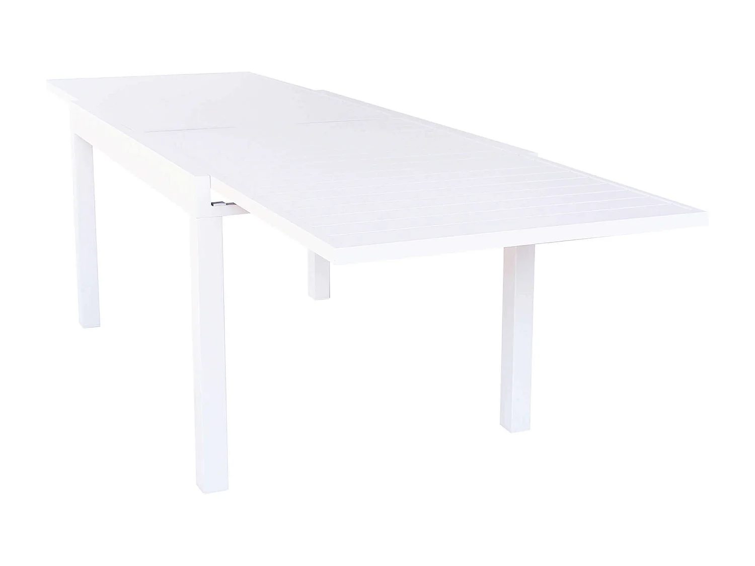 MilaniHome.it - Tavolo Rettangolare Allungabile In Alluminio Da Esterno Giardino, Per Ristorante Albergo Di Design, Cm 135/270x90x75 H Colore Biancodi coloreBianco