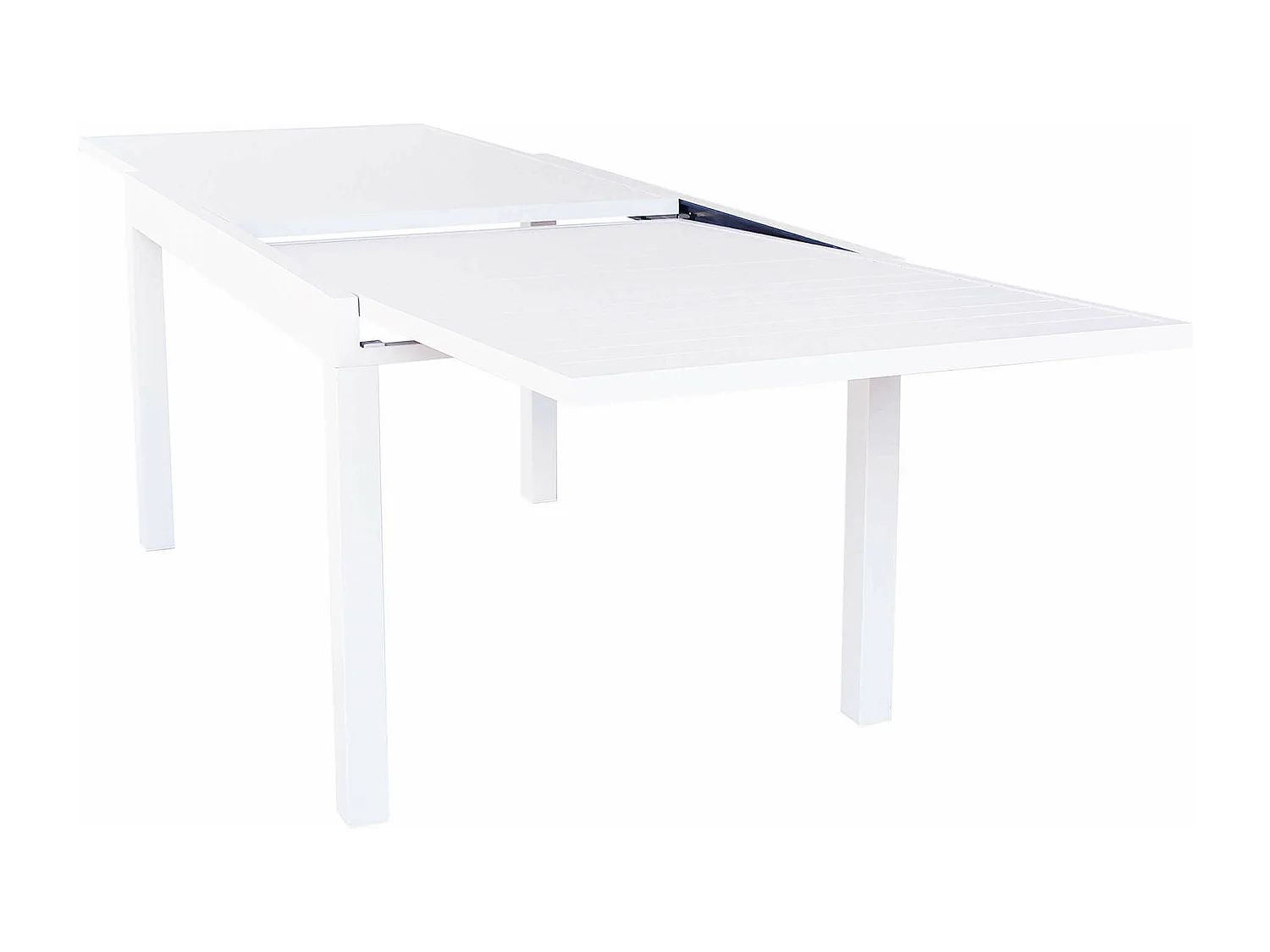 MilaniHome.it - Tavolo Rettangolare Allungabile In Alluminio Da Esterno Giardino, Per Ristorante Albergo Di Design, Cm 135/270x90x75 H Colore Biancodi coloreBianco