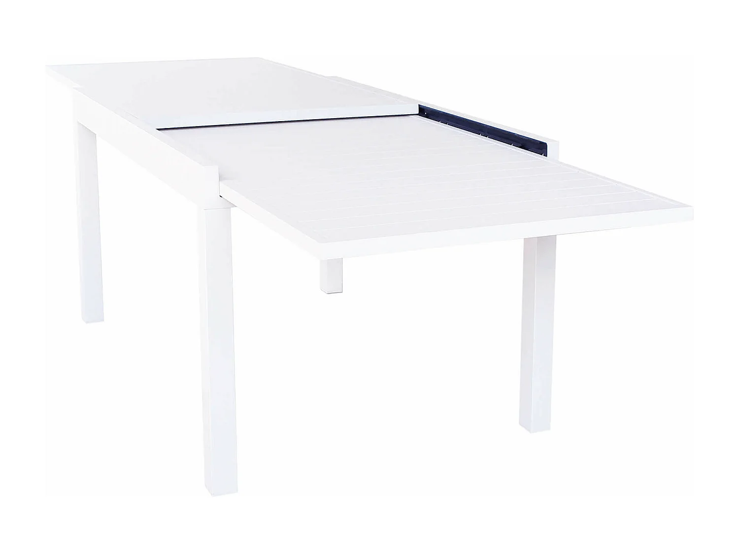 MilaniHome.it - Tavolo Rettangolare Allungabile In Alluminio Da Esterno Giardino, Per Ristorante Albergo Di Design, Cm 135/270x90x75 H Colore Biancodi coloreBianco