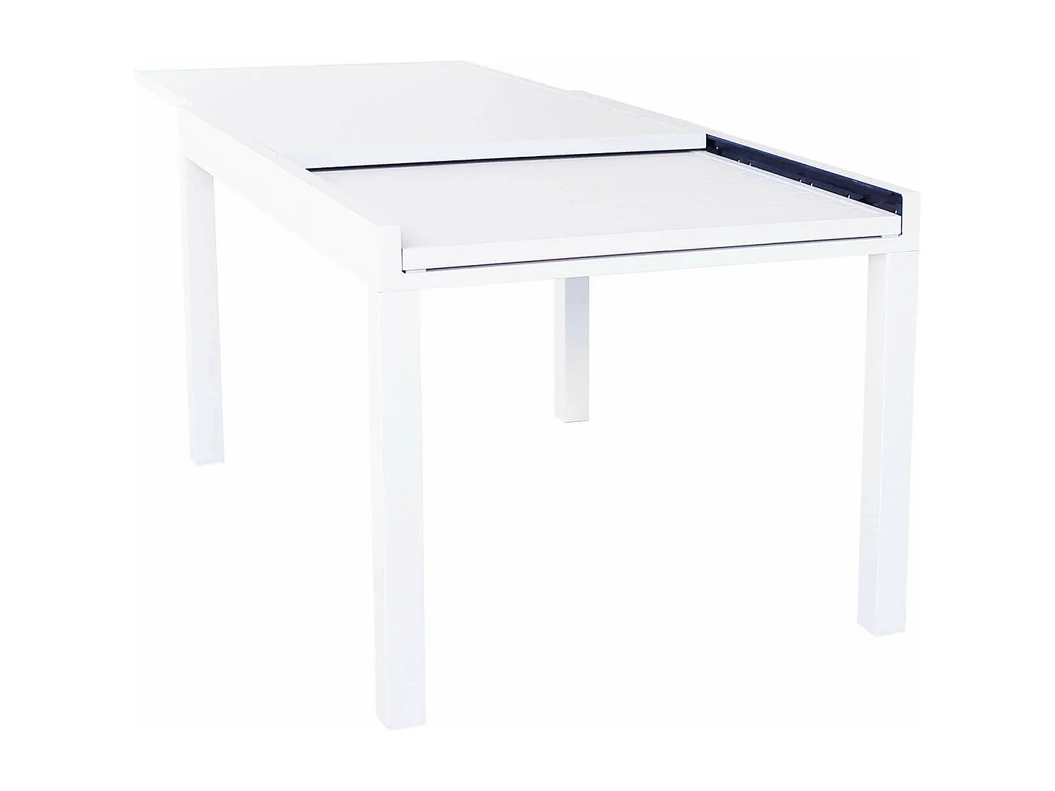 MilaniHome.it - Tavolo Rettangolare Allungabile In Alluminio Da Esterno Giardino, Per Ristorante Albergo Di Design, Cm 135/270x90x75 H Colore Biancodi coloreBianco