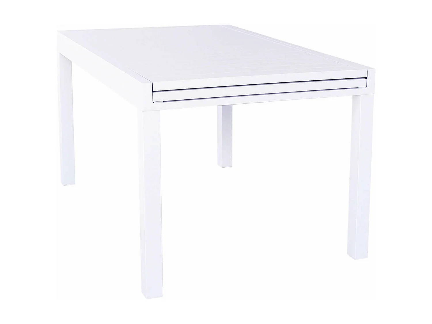 MilaniHome.it - Tavolo Rettangolare Allungabile In Alluminio Da Esterno Giardino, Per Ristorante Albergo Di Design, Cm 135/270x90x75 H Colore Biancodi coloreBianco