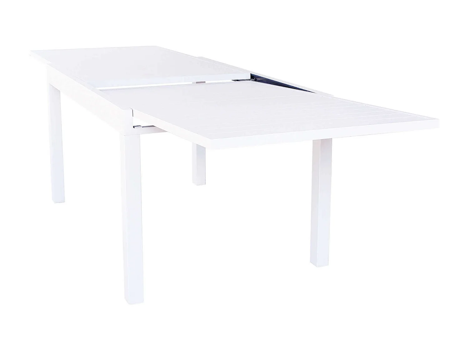 MilaniHome.it - Tavolo Rettangolare Allungabile In Alluminio Da Esterno Giardino, Per Ristorante Albergo Di Design, Cm 135/270x90x75 H Colore Biancodi coloreBianco
