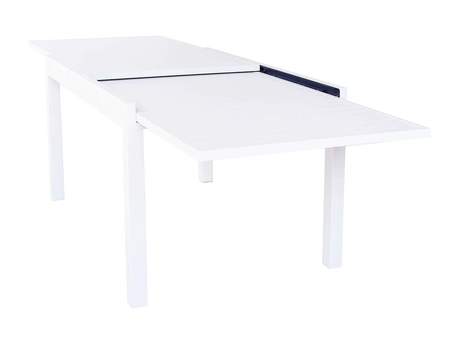 MilaniHome.it - Tavolo Rettangolare Allungabile In Alluminio Da Esterno Giardino, Per Ristorante Albergo Di Design, Cm 135/270x90x75 H Colore Biancodi coloreBianco