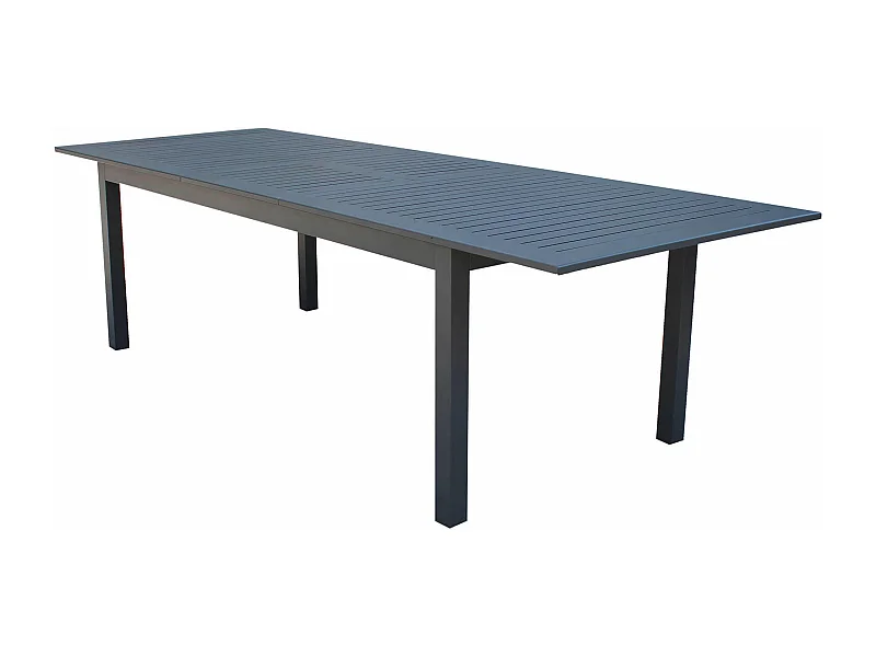 MilaniHome.it - Tavolo Rettangolare Allungabile In Alluminio 220/280x100 Da Esterno Giardino, Per Ristorante Agriturismo Albergo Hoteldi coloreAntracite