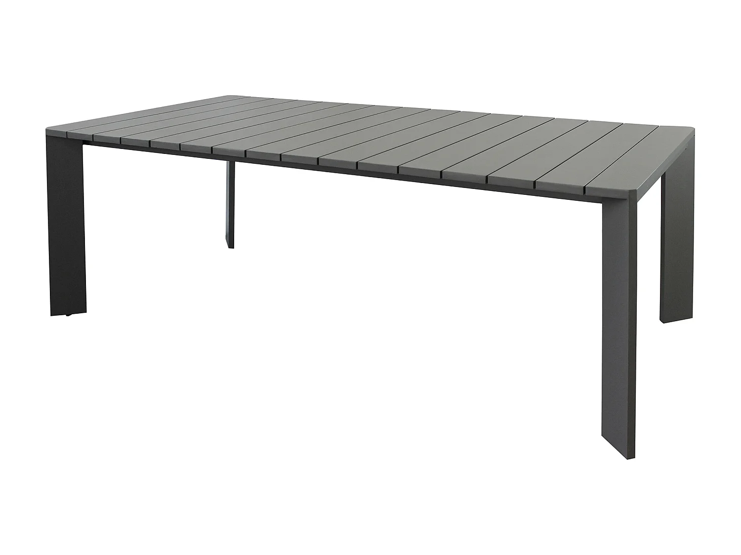 MilaniHome.it - tavolo da giardino in alluminio 200X100 di design per esterno giardino di coloreAntracite