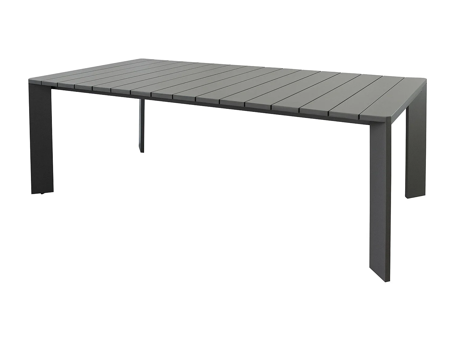 MilaniHome.it - tavolo da giardino in alluminio 200X100 di design per esterno giardino di coloreAntracite