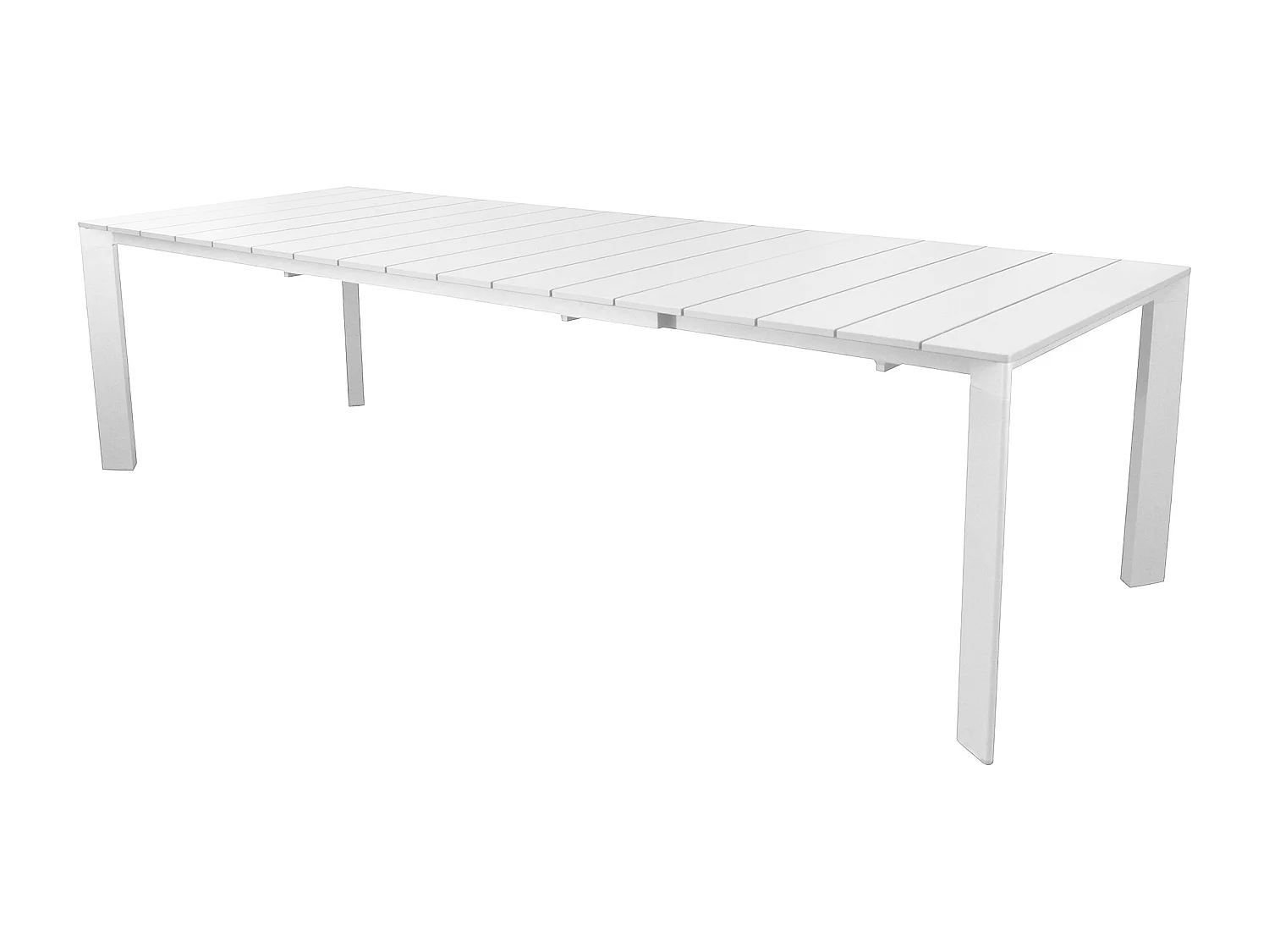 MilaniHome.it - tavolo da giardino in alluminio allungabile 165/215X85 di design per esterno giardino di coloreBianco