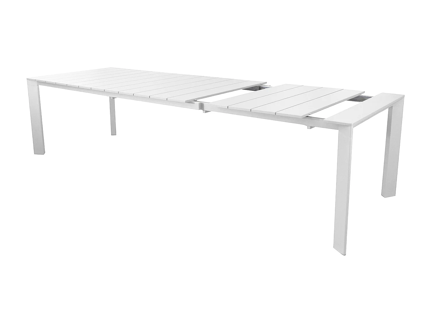 MilaniHome.it - tavolo da giardino in alluminio allungabile 165/215X85 di design per esterno giardino di coloreBianco