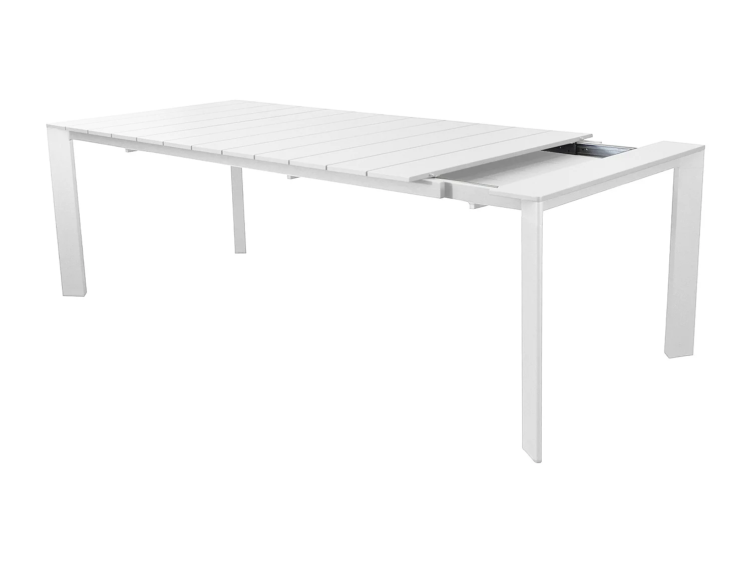 MilaniHome.it - tavolo da giardino in alluminio allungabile 165/215X85 di design per esterno giardino di coloreBianco