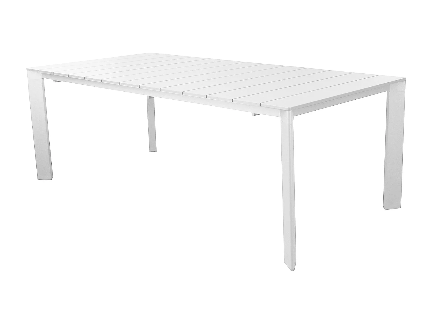 MilaniHome.it - tavolo da giardino in alluminio allungabile 165/215X85 di design per esterno giardino di coloreBianco