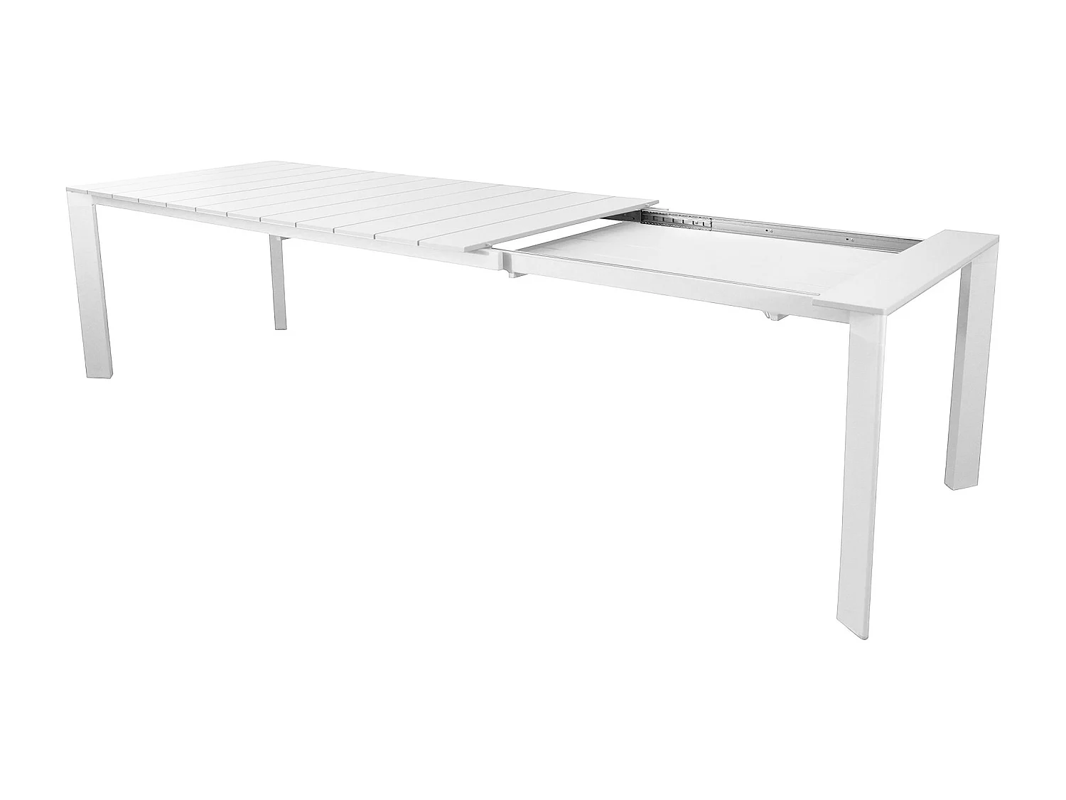 MilaniHome.it - tavolo da giardino in alluminio allungabile 165/215X85 di design per esterno giardino di coloreBianco