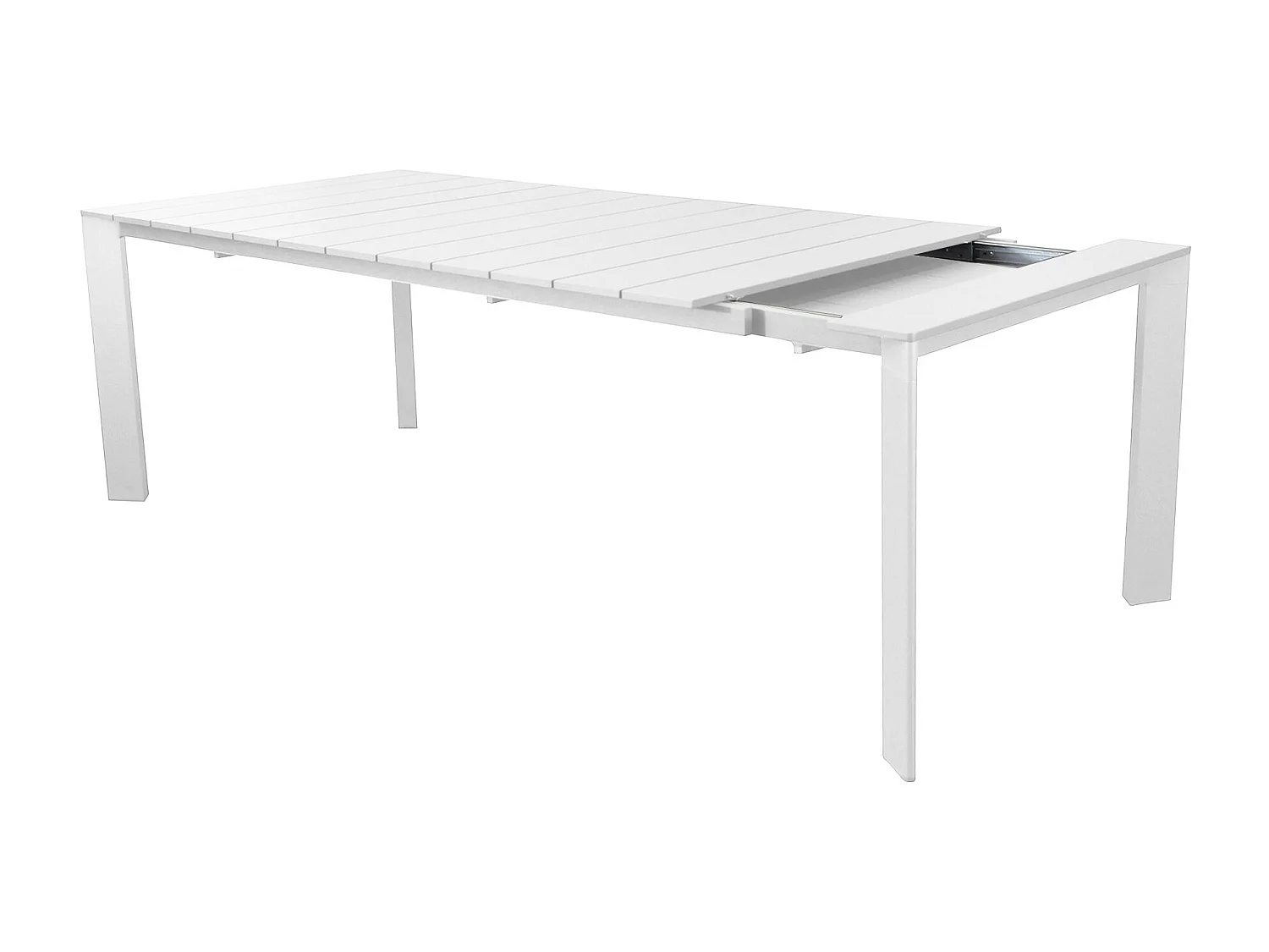 MilaniHome.it - tavolo da giardino in alluminio allungabile 165/215X85 di design per esterno giardino di coloreBianco