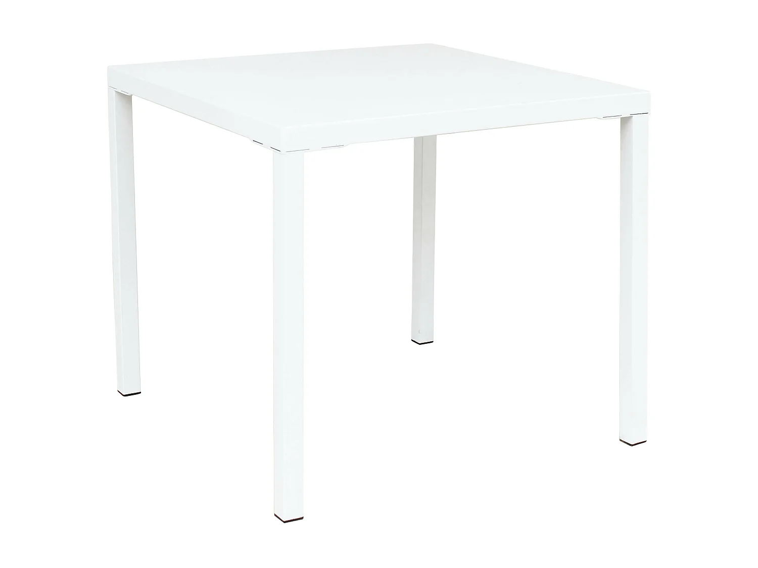 MilaniHome.it - Tavolo Quadrato Fisso In Ferro Bianco 80x80 Per Esterno Giardino, Portico, Ristorante, Gelateria Bar Hotel Albergodi coloreBianco
