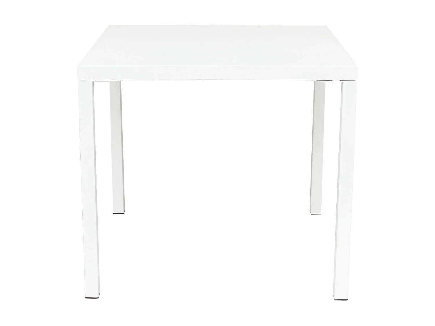 MilaniHome.it - Tavolo Quadrato Fisso In Ferro Bianco 80x80 Per Esterno Giardino, Portico, Ristorante, Gelateria Bar Hotel Albergodi coloreBianco