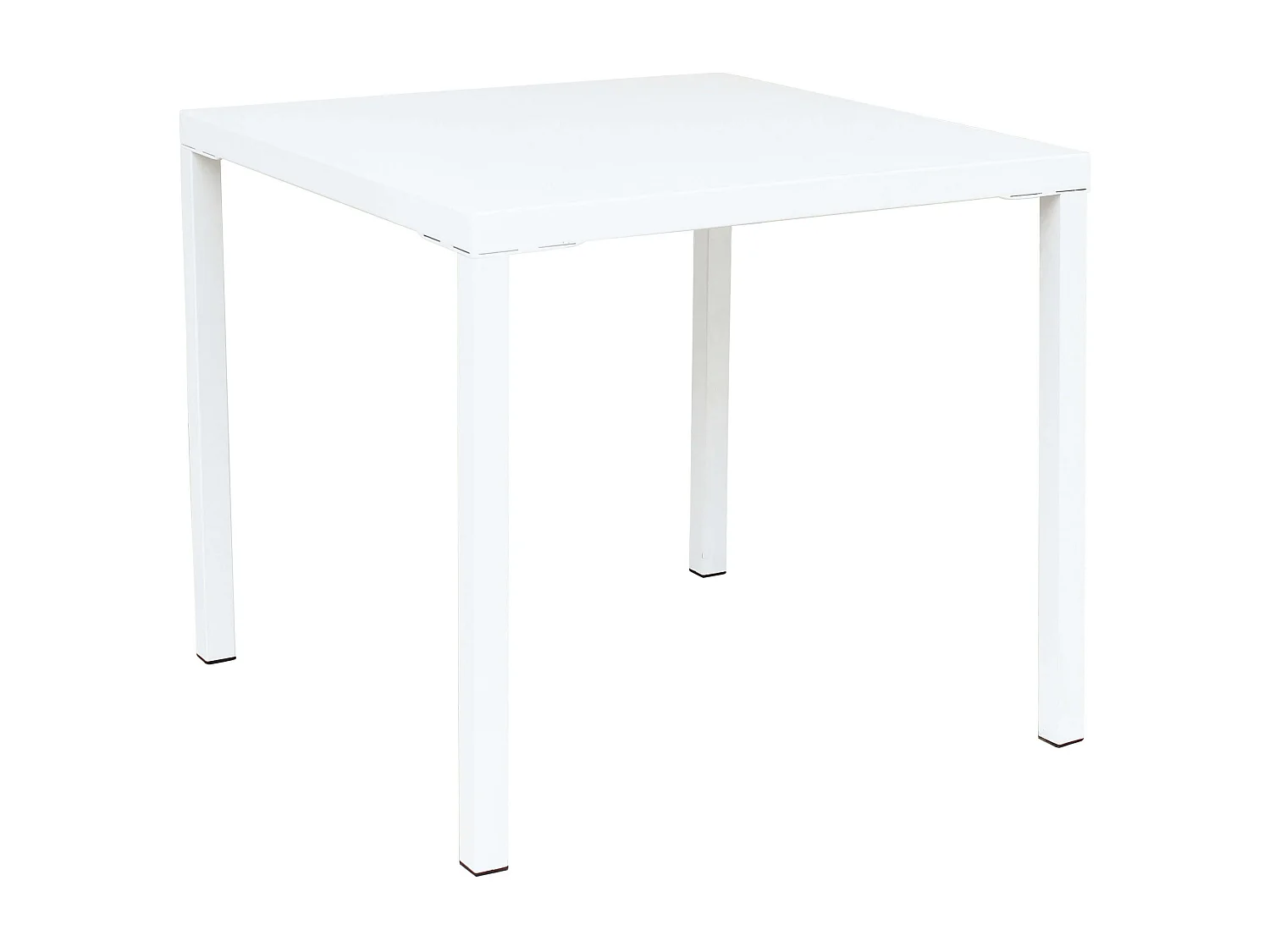 MilaniHome.it - Tavolo Quadrato Fisso In Ferro Bianco 80x80 Per Esterno Giardino, Portico, Ristorante, Gelateria Bar Hotel Albergodi coloreBianco