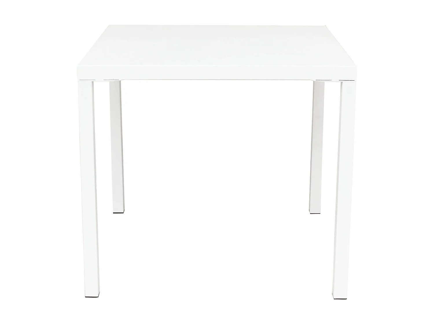 MilaniHome.it - Tavolo Quadrato Fisso In Ferro Bianco 80x80 Per Esterno Giardino, Portico, Ristorante, Gelateria Bar Hotel Albergodi coloreBianco