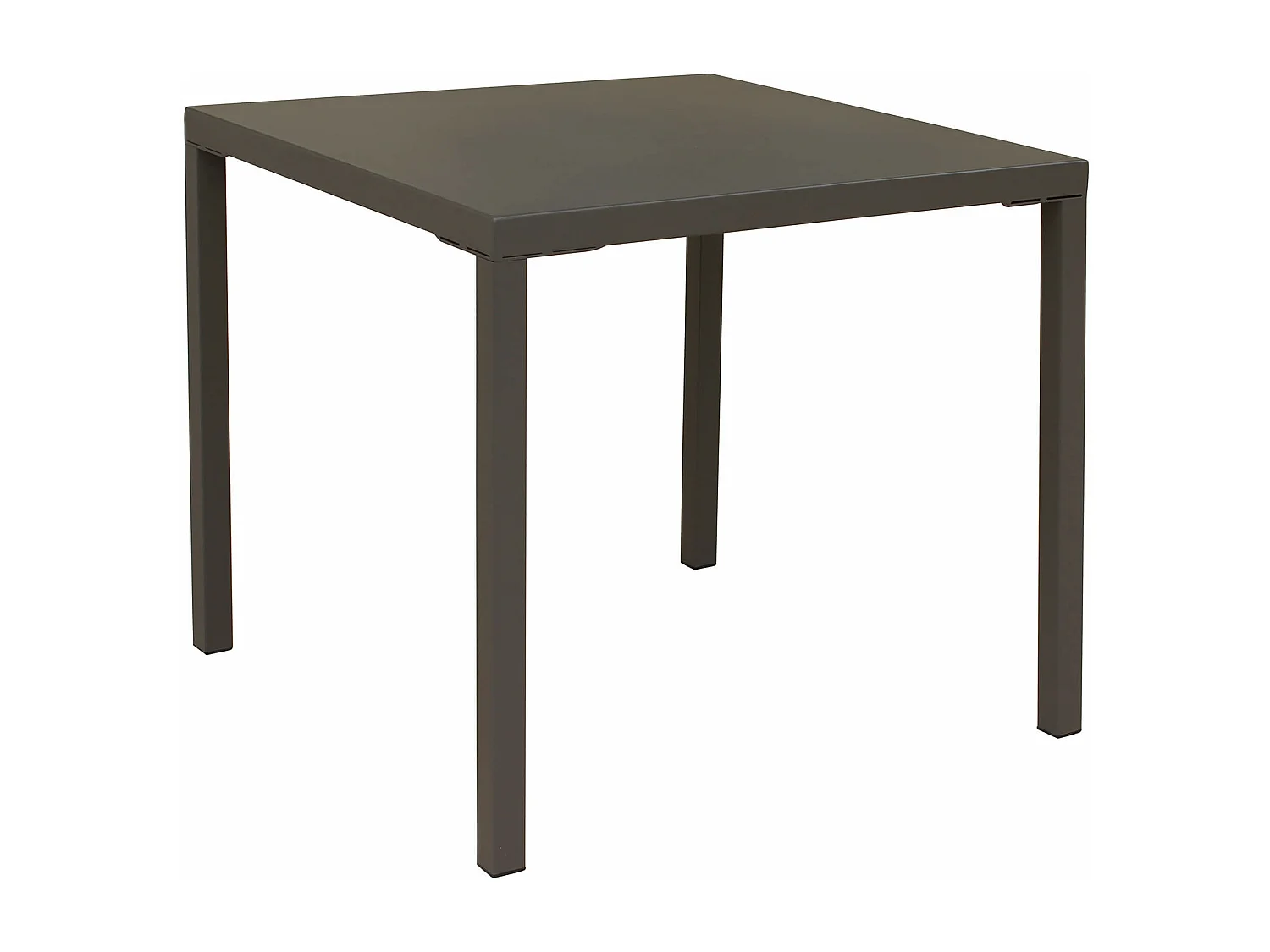 MilaniHome.it - Tavolo Quadrato Fisso In Ferro Taupe 80x80 Per Esterno Giardino, Portico, Ristorante, Gelateria Bar Hotel Albergodi coloreTaupe