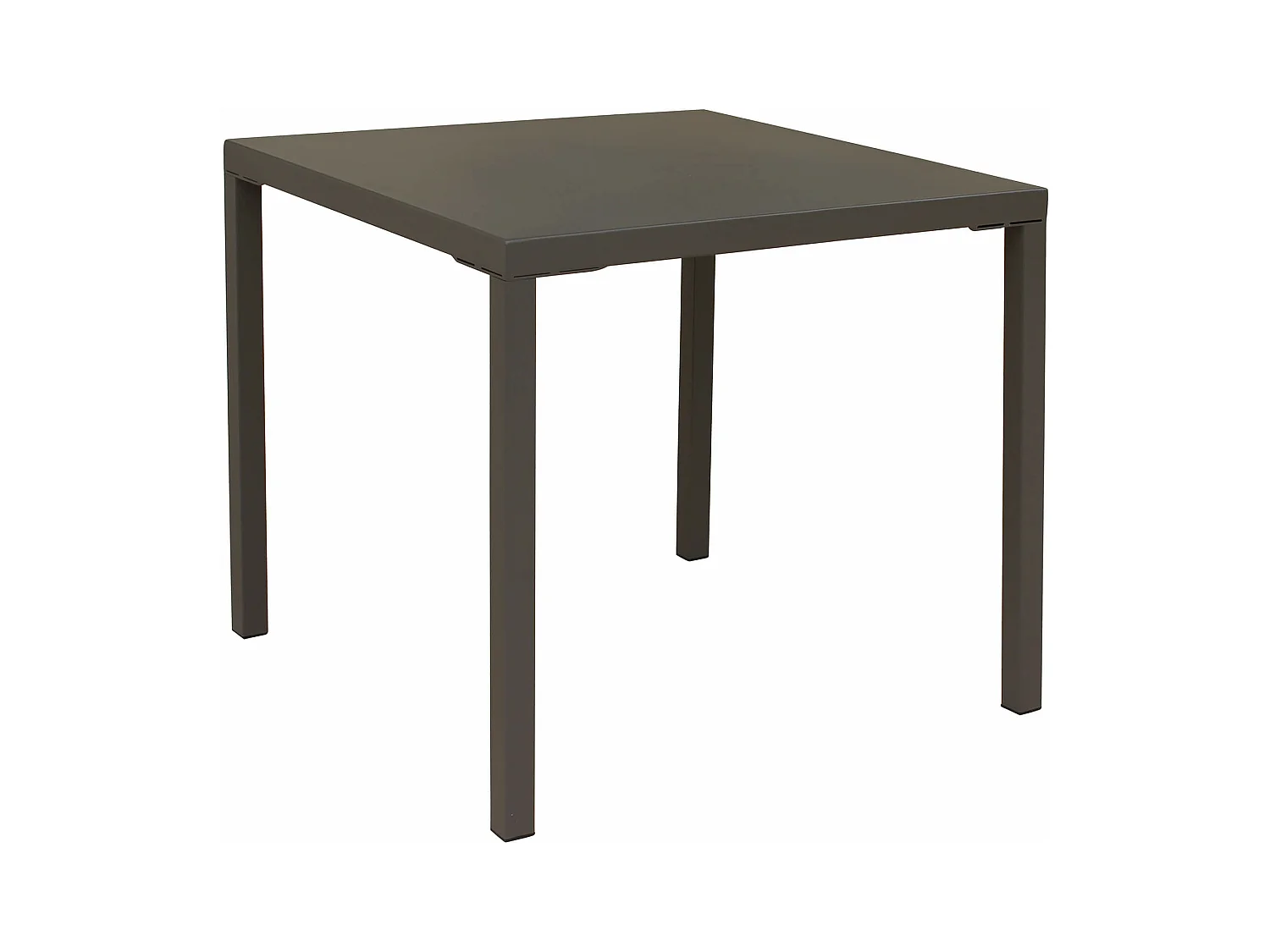 MilaniHome.it - Tavolo Quadrato Fisso In Ferro Taupe 80x80 Per Esterno Giardino, Portico, Ristorante, Gelateria Bar Hotel Albergodi coloreTaupe