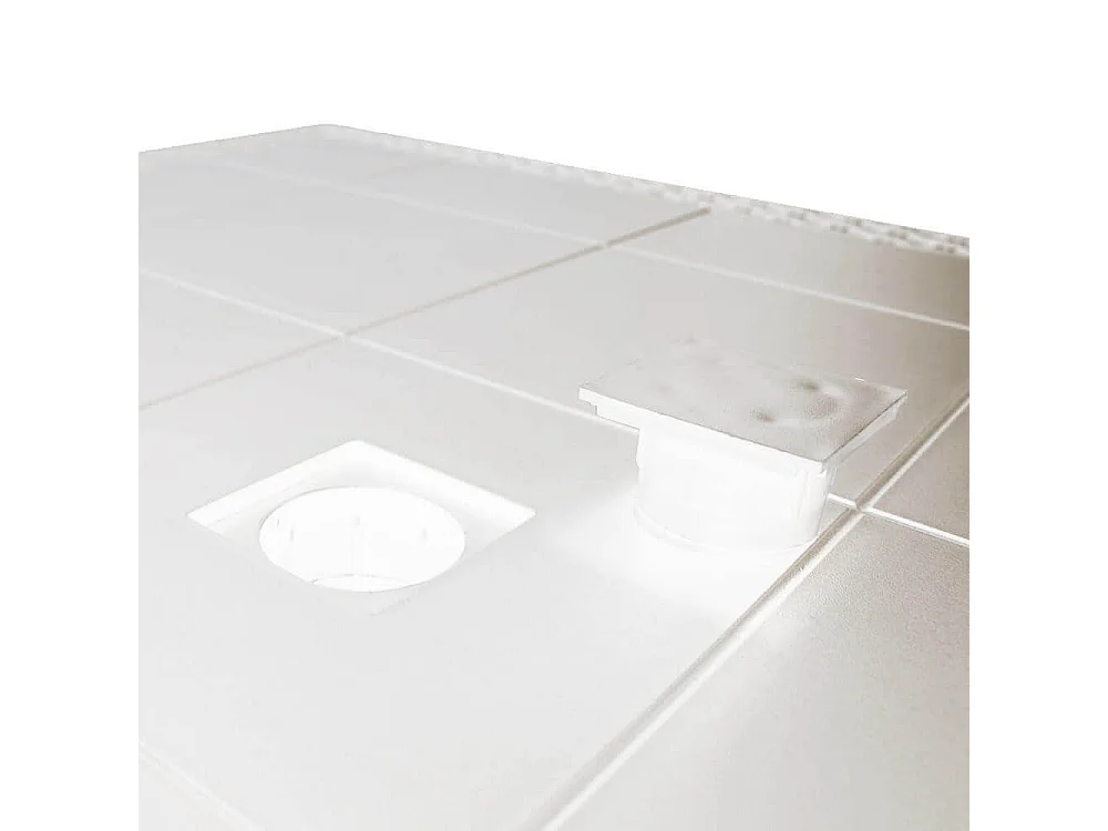 MilaniHome.it - Tavolo Da Giardino Rettangolare Fisso In Wicker Stampato Bianco Cm 150x90 Da Esterno Giardino Terrazzo Portico Locale Bardi coloreBianco