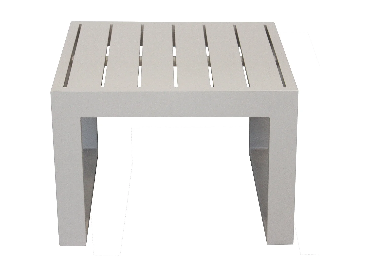 MilaniHome.it - Tavolino Salotto Giardino Quadrato Fisso 45x45 Tortora Da Esterno Per Ristorante Agriturismo Albergo Lettinodi coloreTortora