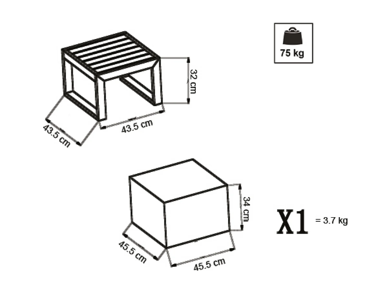 MilaniHome.it - Tavolino Salotto Giardino Quadrato Fisso 45x45 Tortora Da Esterno Per Ristorante Agriturismo Albergo Lettinodi coloreTortora