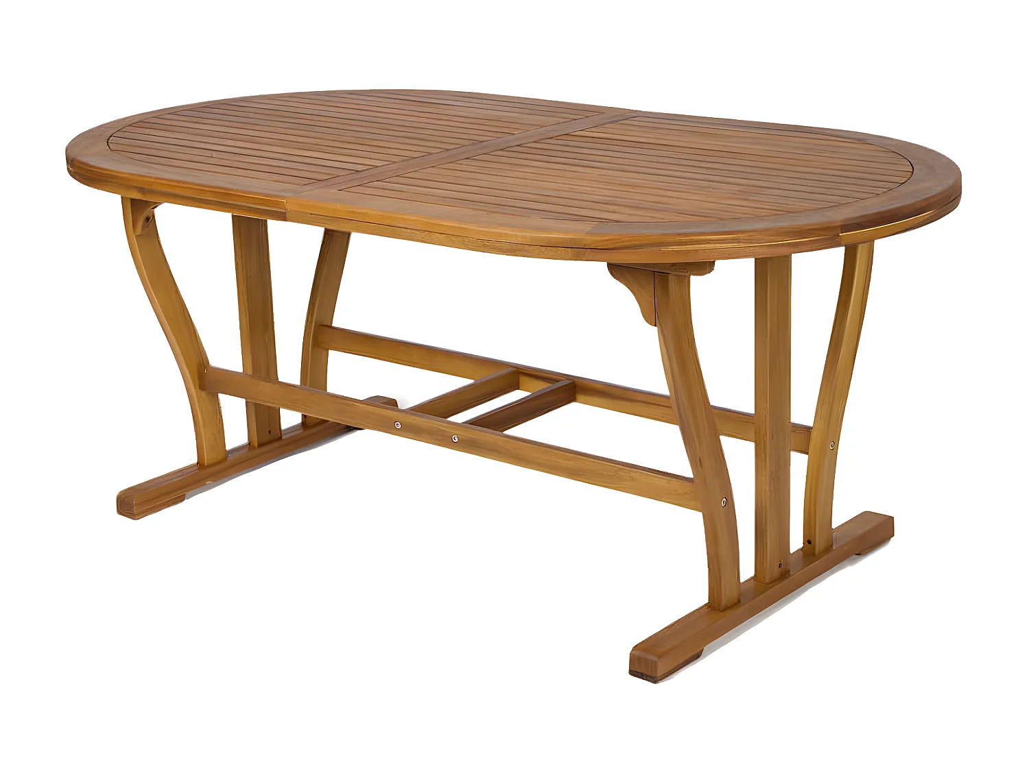 MilaniHome.it - Tavolo Ovale Allungabile In Legno Di Acacia 180/240x100 Per Esterno Giardino Portico Ristorante Bar Hotel Albergo Agriturismodi coloreMarrone