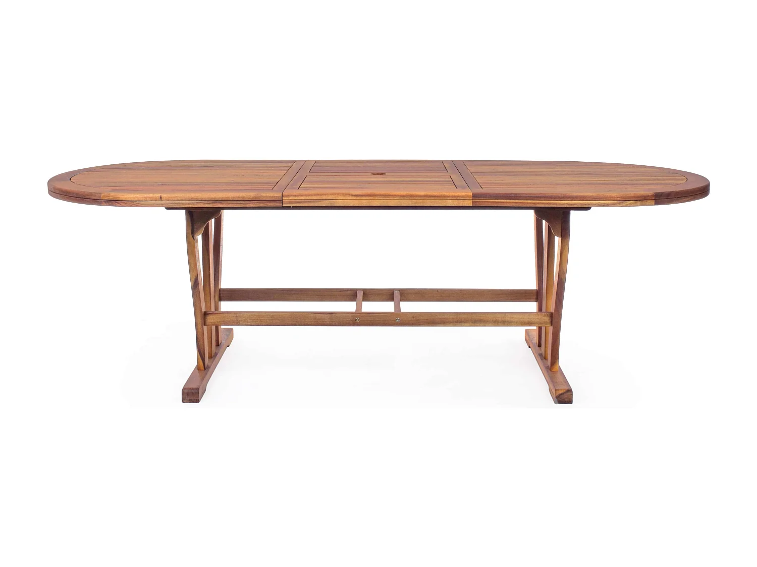 MilaniHome.it - Tavolo Ovale Allungabile In Legno Di Acacia 180/240x100 Per Esterno Giardino Portico Ristorante Bar Hotel Albergo Agriturismodi coloreMarrone