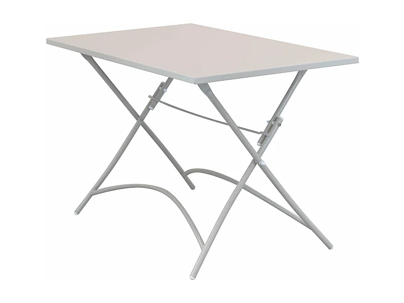 MilaniHome.it - Tavolo Rettangolare Pieghevole In Ferro Tortora 110x70 Per Esterno Giardino, Portico, Ristorante, Gelateria Bar Hotel Albergodi coloreTortora