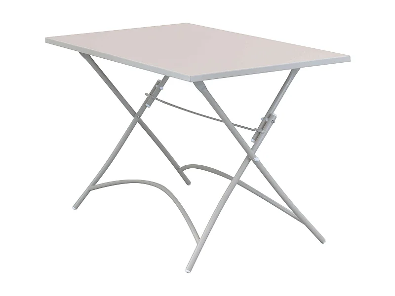 MilaniHome.it - Tavolo Rettangolare Pieghevole In Ferro Tortora 110x70 Per Esterno Giardino, Portico, Ristorante, Gelateria Bar Hotel Albergodi coloreTortora