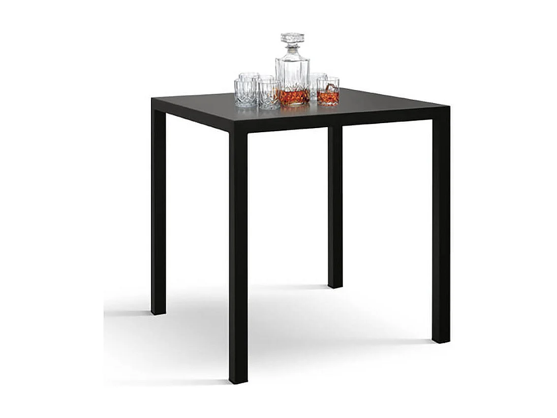 MilaniHome.it - tavolo da esterno autolivellante in acciaio di design moderno industrial cm 80 x 80 x 74 hdi coloreAntracite