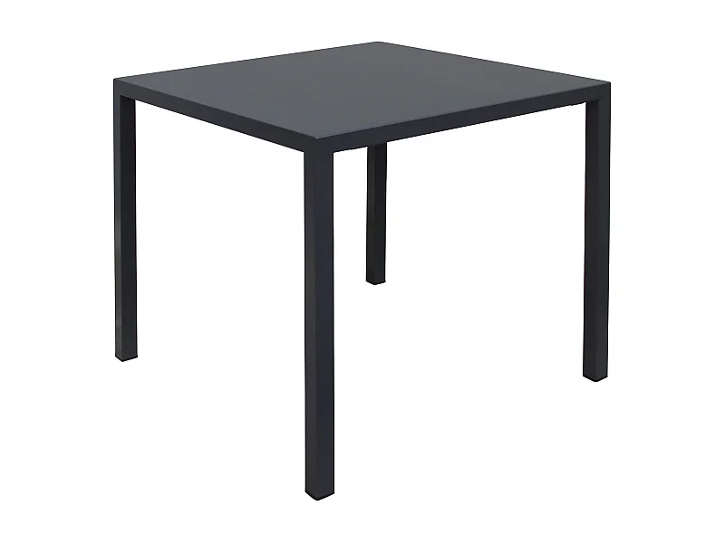 MilaniHome.it - tavolo da esterno autolivellante in acciaio di design moderno industrial cm 80 x 80 x 74 hdi coloreAntracite