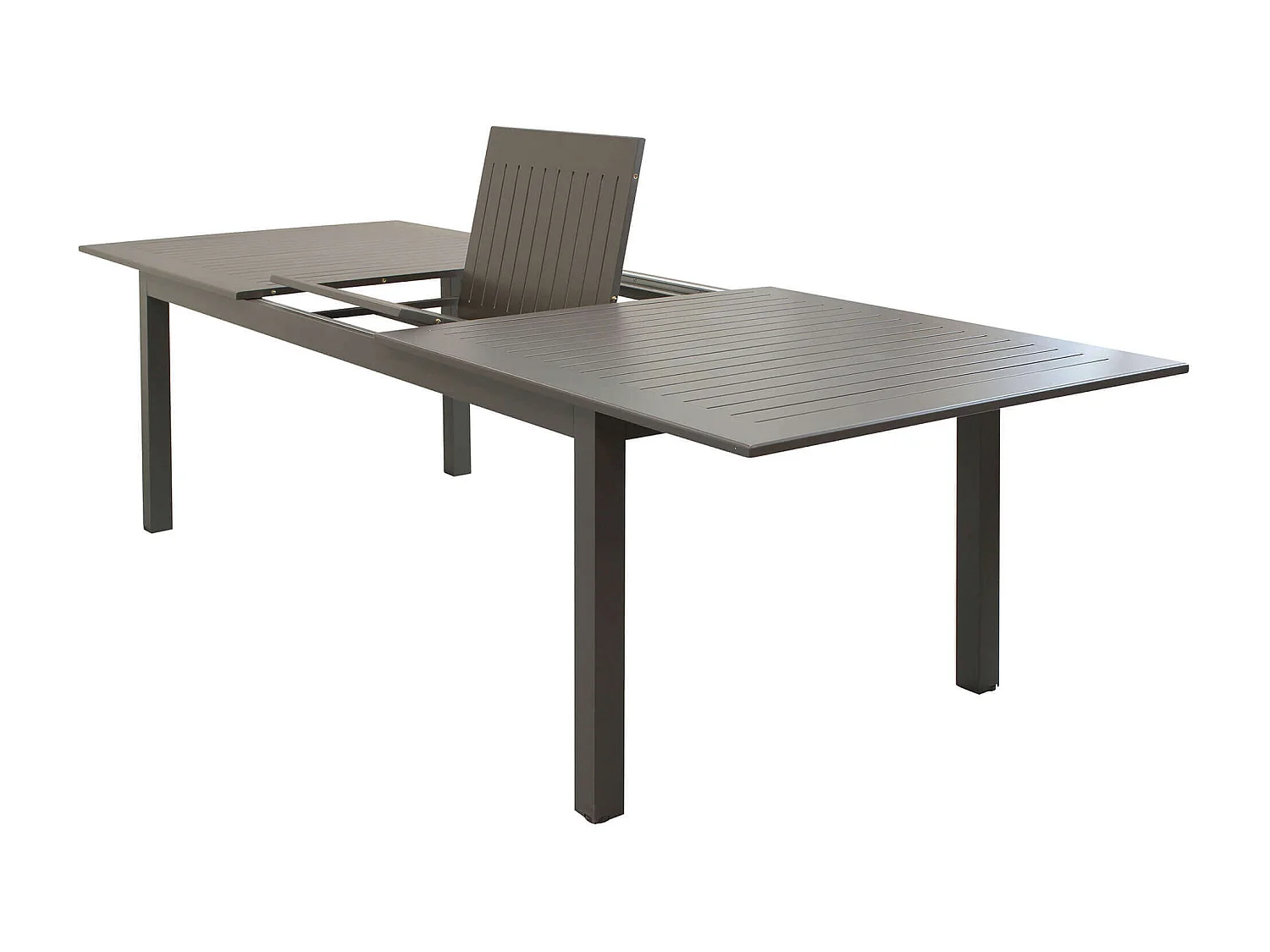 MilaniHome.it - Tavolo Rettangolare Allungabile In Alluminio Taupe 220/280x100 Da Esterno Giardino, Per Ristorante Agriturismo Albergo Hoteldi coloreTaupe