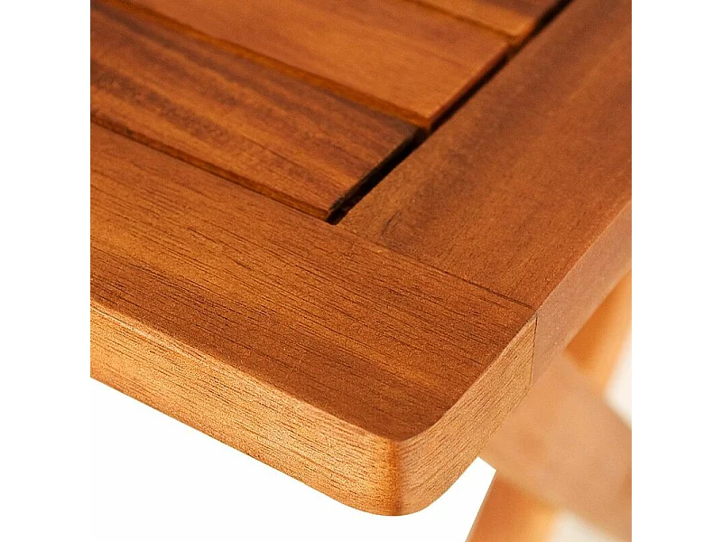 MilaniHome.it - Tavolino Pieghevole In Legno Di Acacia 70x70 Per Esterno Giardino Portico Ristorante Bar Hotel Albergo Agriturismodi coloreMarrone