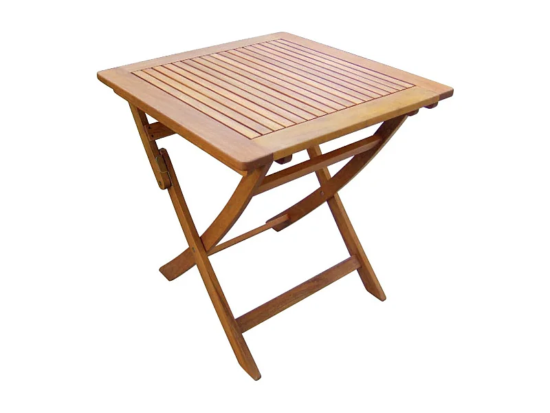 MilaniHome.it - Tavolino Pieghevole In Legno Di Acacia 70x70 Per Esterno Giardino Portico Ristorante Bar Hotel Albergo Agriturismodi coloreMarrone