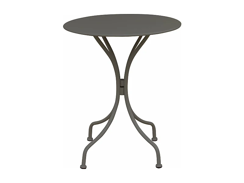 MilaniHome.it - Tavolo In Metallo Per Bar Da Esterno Giardino, Cm diametro 60x71H Colore Taupedi coloreTaupe