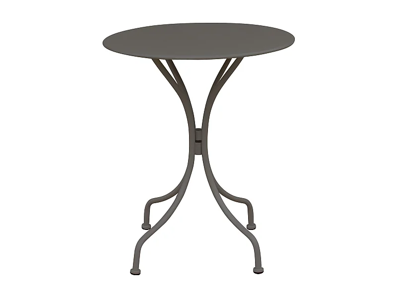 MilaniHome.it - Tavolo In Metallo Per Bar Da Esterno Giardino, Cm diametro 60x71H Colore Taupedi coloreTaupe