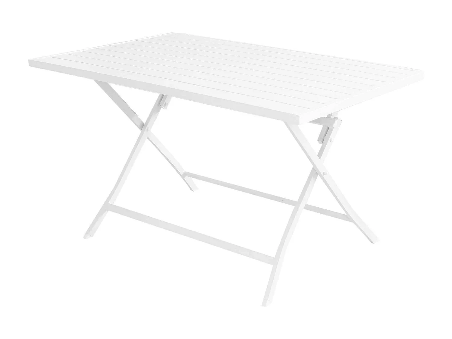 MilaniHome.it - Tavolo Da Giardino Pieghevole Salvaspazio In Alluminio 70x130 Colore Biancodi coloreBianco