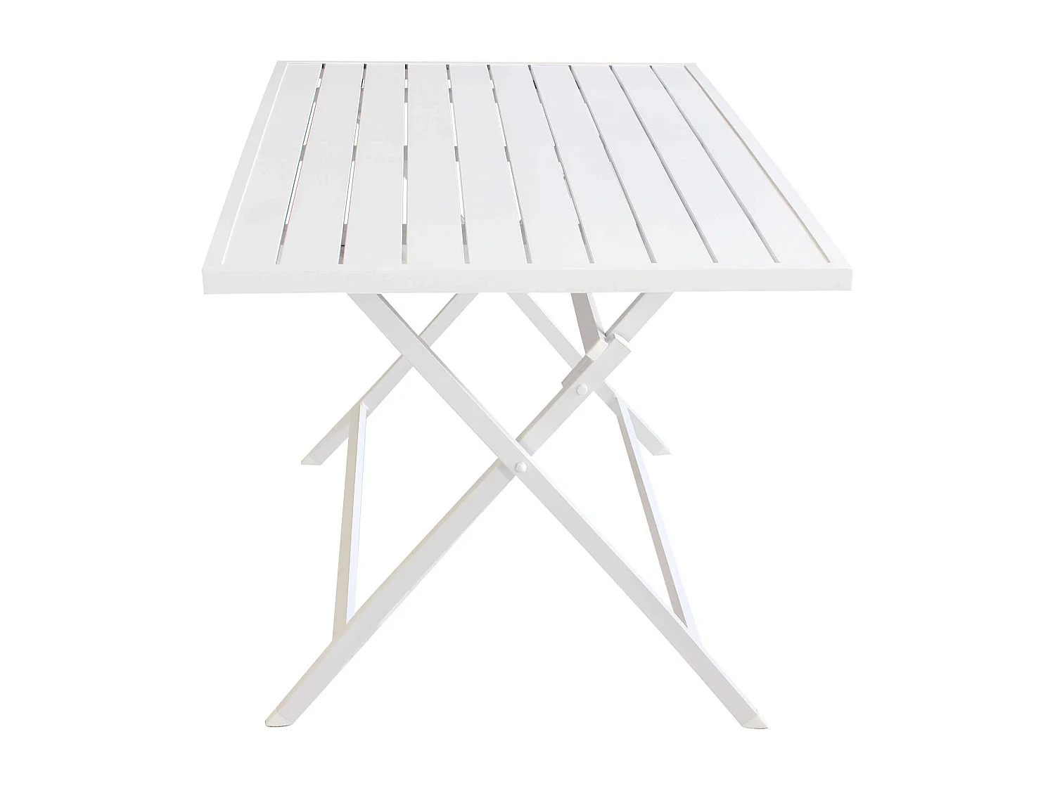 MilaniHome.it - Tavolo Da Giardino Pieghevole Salvaspazio In Alluminio 70x130 Colore Biancodi coloreBianco