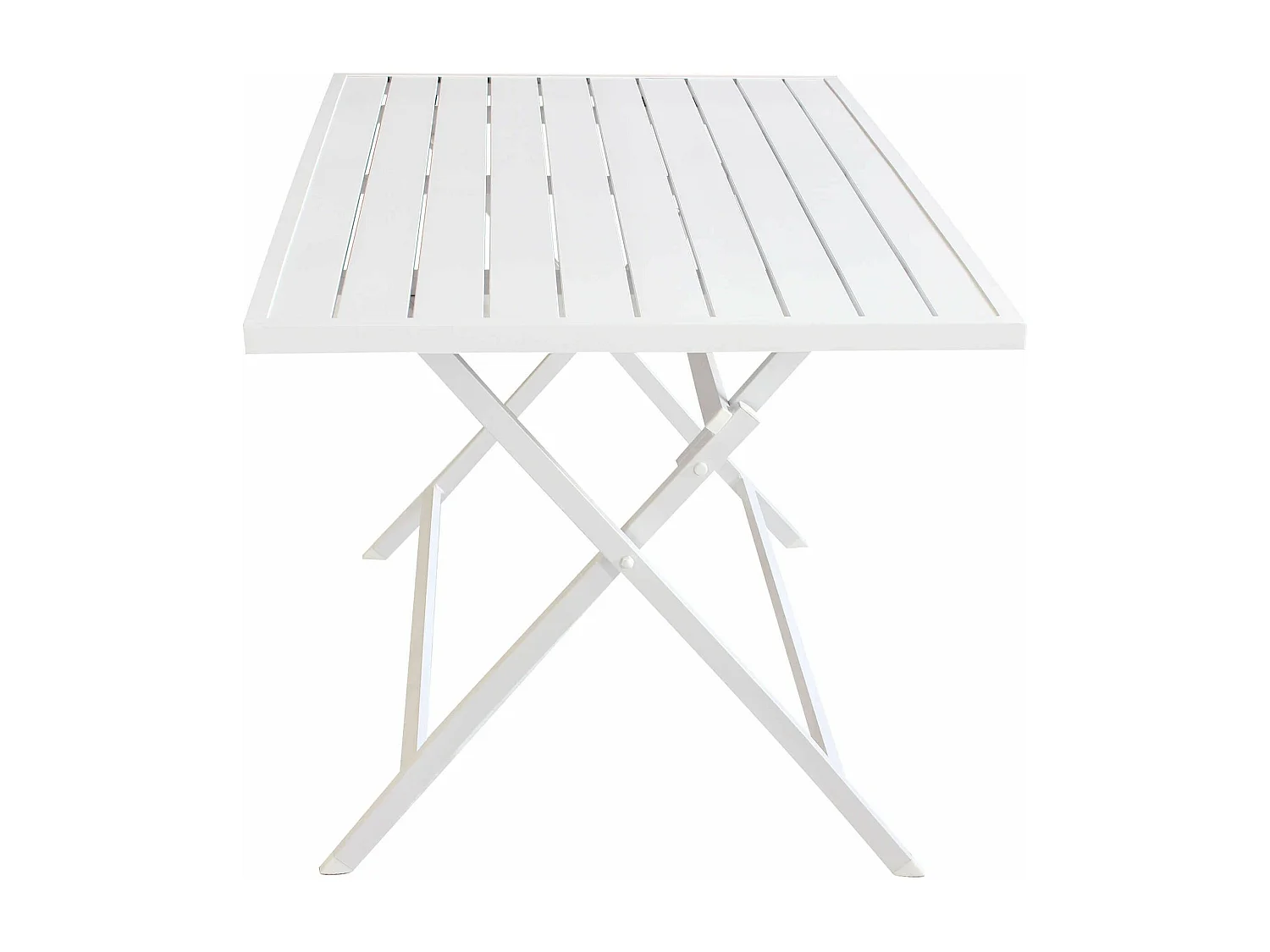 MilaniHome.it - Tavolo Da Giardino Pieghevole Salvaspazio In Alluminio 70x130 Colore Biancodi coloreBianco