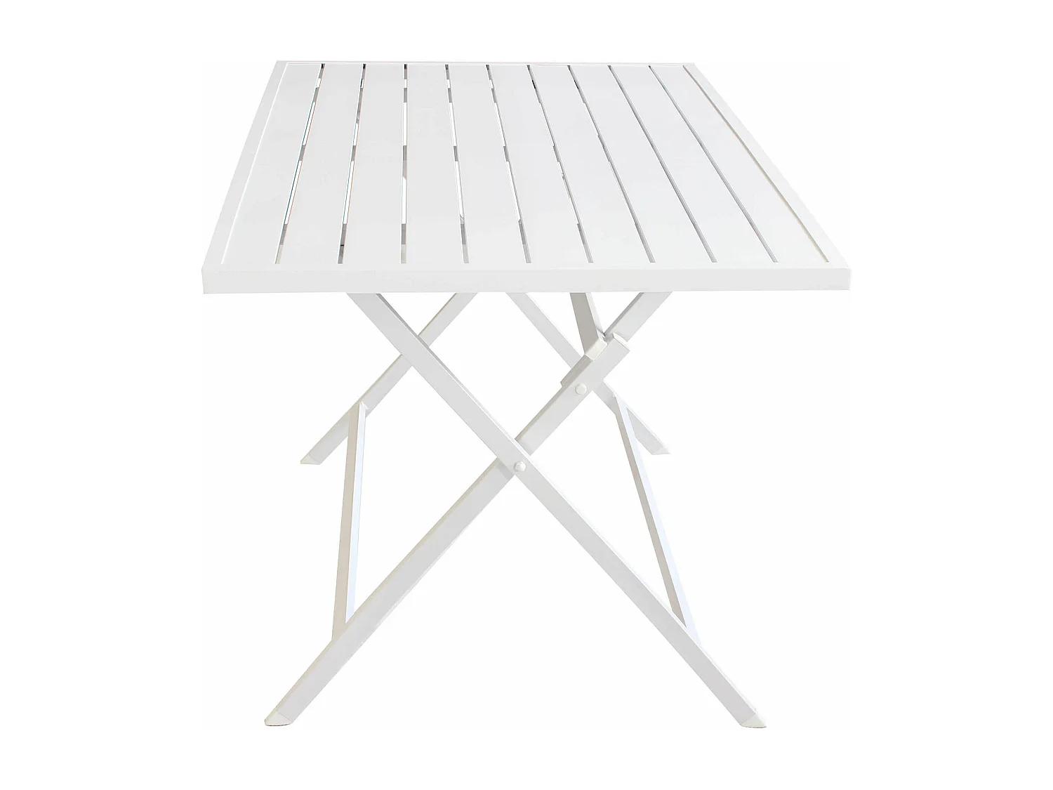 MilaniHome.it - Tavolo Da Giardino Pieghevole Salvaspazio In Alluminio 70x130 Colore Biancodi coloreBianco