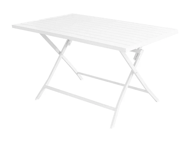 MilaniHome.it - Tavolo Da Giardino Pieghevole Salvaspazio In Alluminio 70x130 Colore Biancodi coloreBianco