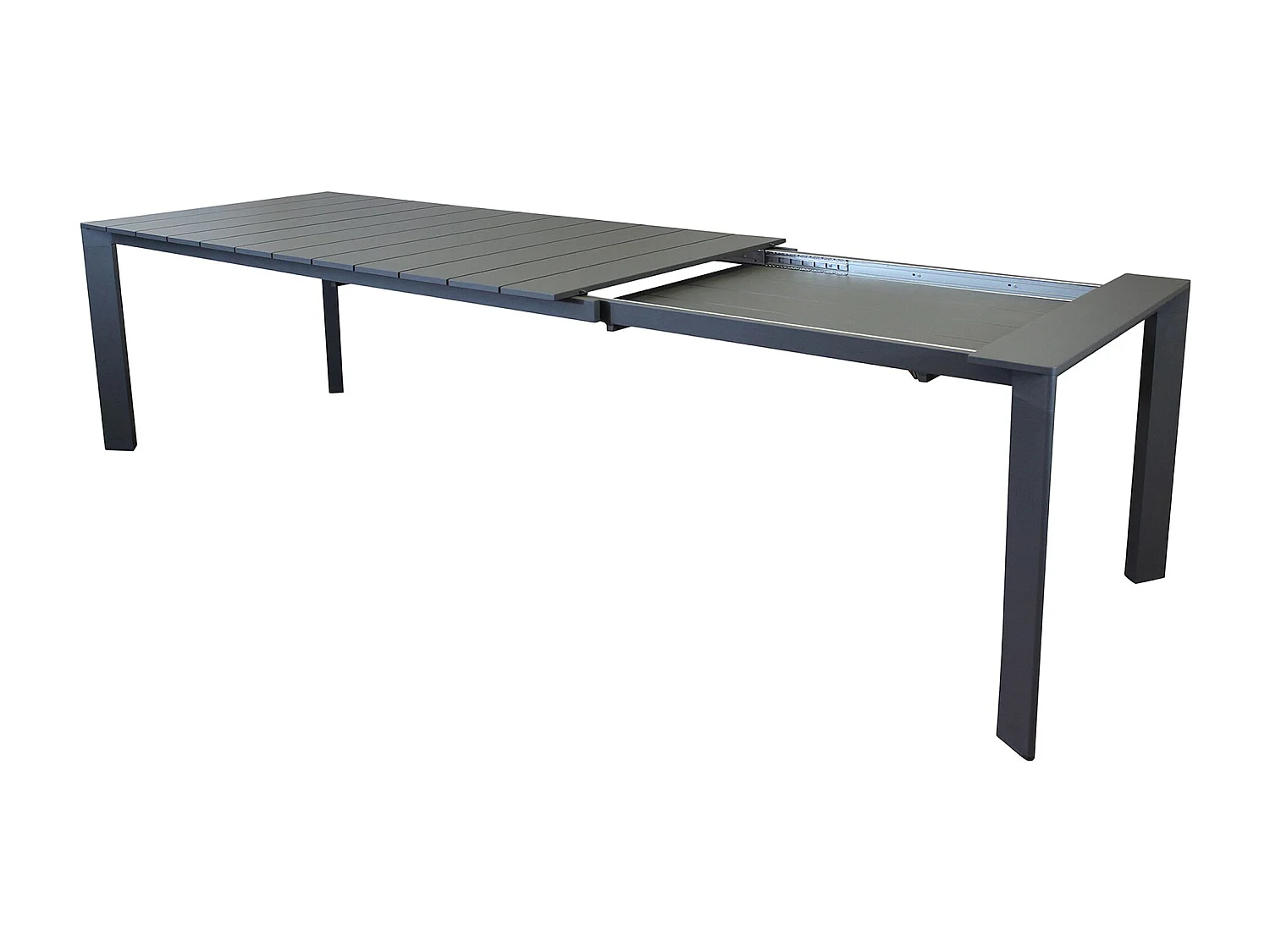 MilaniHome.it - tavolo da giardino in alluminio allungabile 165/215X85 di design per esterno giardino di coloreAntracite